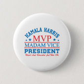 Badge Rond 5 Cm Kamala Harris Mvp Madame La Vice-Présidente Black (Devant)