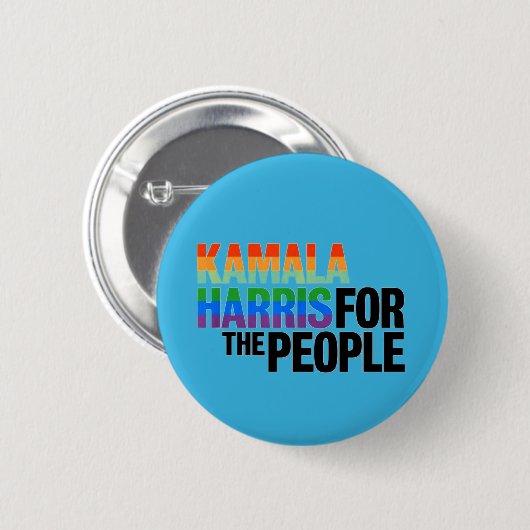 Badge Rond 5 Cm Kamala Harris Pour Le Peuple (Devant & derrière)