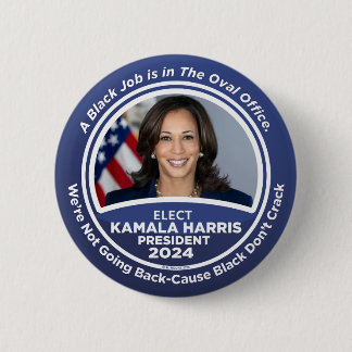 Badge Rond 5 Cm Kamala Harris pour le président 2024