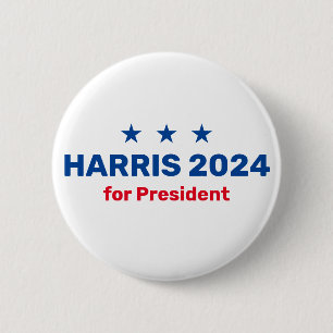 Badge Rond 5 Cm Kamala Harris Pour Président 2024