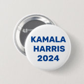 Badge Rond 5 Cm Kamala Harris Pour Président 2024 (Devant & derrière)