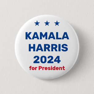 Badge Rond 5 Cm Kamala Harris Pour Président 2024