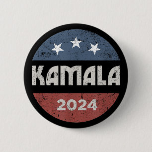 Badge Rond 5 Cm Kamala Harris Présidente 2024