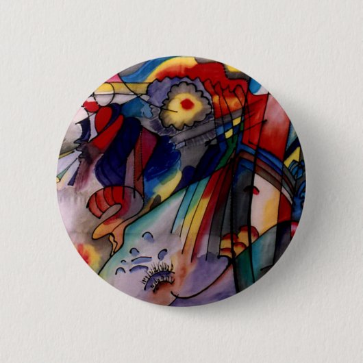 Badge Rond 5 Cm Kandinsky 1913 Peinture Abstraite (Devant)