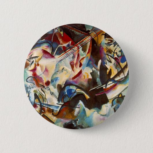 Badge Rond 5 Cm Kandinsky Composition VI Peinture Abstraite (Devant)