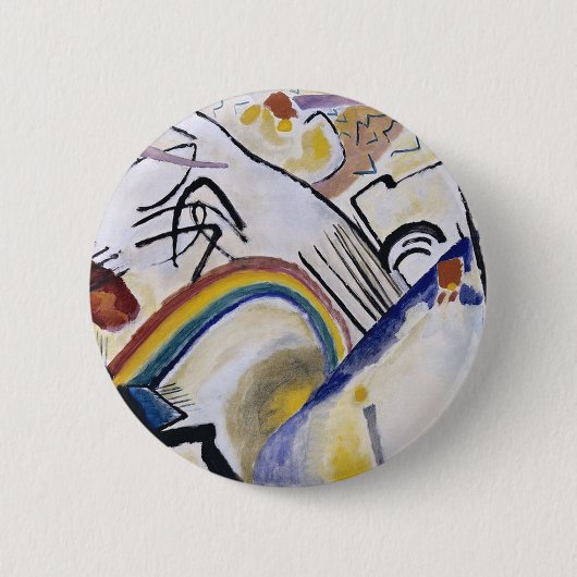 Badge Rond 5 Cm Kandinsky Expressionniste Abstrait Peinture Cossac (Devant)