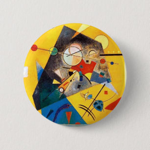 Badge Rond 5 Cm Kandinsky Harmonie calme Art Abstrait