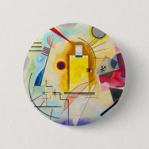 Badge Rond 5 Cm Kandinsky jaune-rouge-bleu