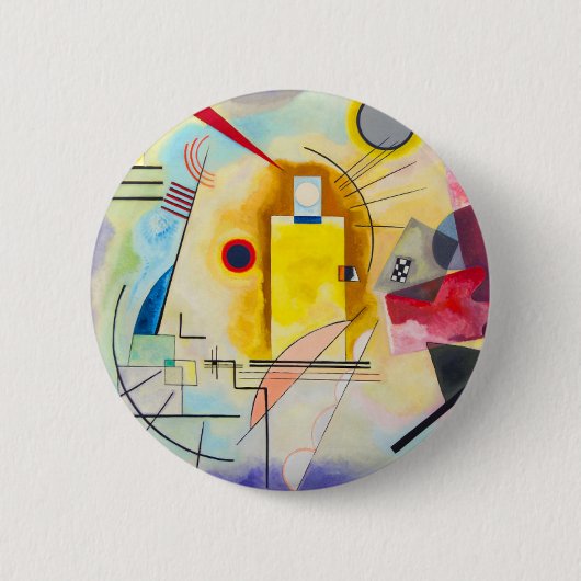 Badge Rond 5 Cm Kandinsky jaune-rouge-bleu (Devant)