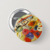Badge Rond 5 Cm Kandinsky Noir frappe la peinture Abstraite (Devant & derrière)