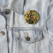 Badge Rond 5 Cm Kandinsky Points Peinture en toile Abstraite (En situation)