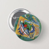 Badge Rond 5 Cm Kandinsky rouge ovale Abstraite oeuvre d'art vert  (Devant & derrière)