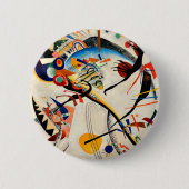 Badge Rond 5 Cm Kandinsky - segment bleu, (Devant)