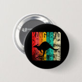Badge Rond 5 Cm Kangaroo Retro (Devant & derrière)