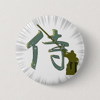 Badge Rond 5 Cm Kanji samouraï