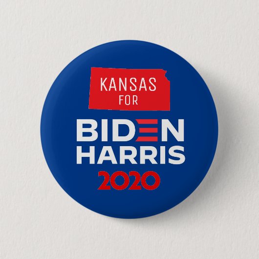 Badge Rond 5 Cm Kansas pour Biden Harris 2020 (Devant)