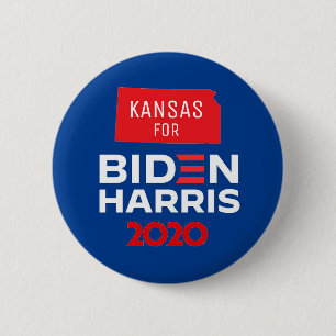 Badge Rond 5 Cm Kansas pour Biden Harris 2020