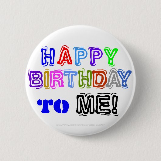 Badge Rond 5 Cm KARAOKE HEUREUX ANNIVERSAIRE POUR MOI ! Personnali (Devant)