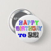 Badge Rond 5 Cm KARAOKE HEUREUX ANNIVERSAIRE POUR MOI ! Personnali (Devant & derrière)