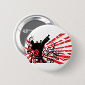 Badge Rond 5 Cm Karaté (Devant & derrière)