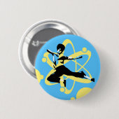 Badge Rond 5 Cm Karaté (Devant & derrière)