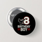 Badge Rond 5 Cm Karate 8 Birthday Boy (Devant & derrière)