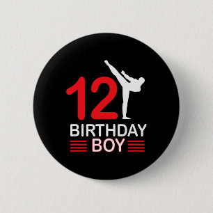 Badge Rond 5 Cm Karate Anniversaire Tee Boy Cadeau Enfants Taekwon
