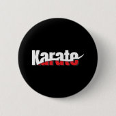 Badge Rond 5 Cm Karate Arts Martiaux Swish Abstrait (Devant)