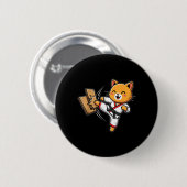 Badge Rond 5 Cm Karate Cat Taekwondo (Devant & derrière)