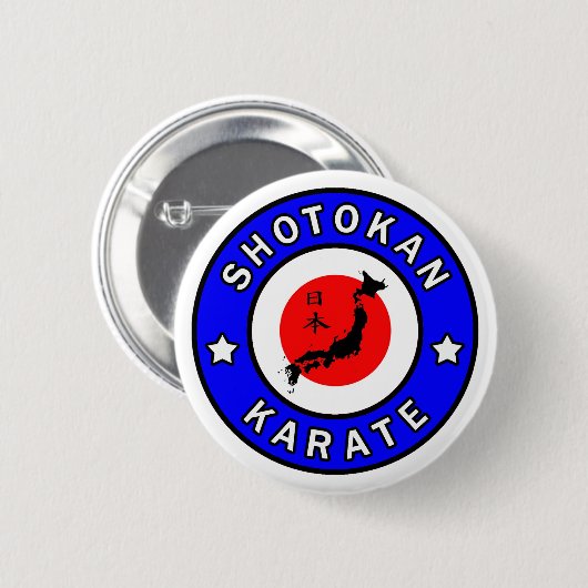 Badge Rond 5 Cm Karaté de Shotokan (Devant & derrière)