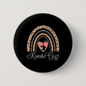 Badge Rond 5 Cm Karate Gigi Boho Rainbow Funny Karate Gigi (Devant)