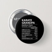 Badge Rond 5 Cm Karate Grandpa Nutrition Fiches Funny Karate Grand (Devant & derrière)