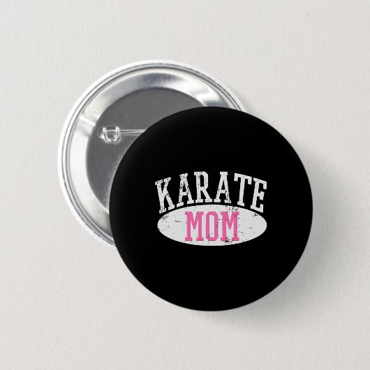 Badge Rond 5 Cm Karate Maman 2 (Devant & derrière)