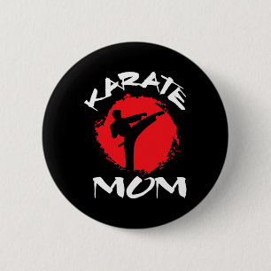 Badge Rond 5 Cm Karate Maman Vintage Martial Art Self Et Défense M