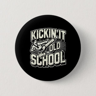 Badge Rond 5 Cm Karate martial arts à l'ancienne