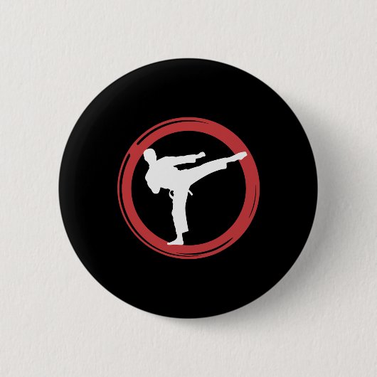 Badge Rond 5 Cm Karate Martial Arts Essence (Devant)