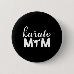 Badge Rond 5 Cm Karate Mom Son Graphic mignon