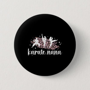 Badge Rond 5 Cm Karate Nana Leopard Karate Nana Grandma