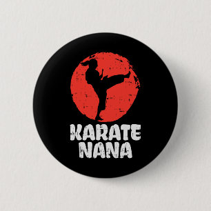 Badge Rond 5 Cm Karate Nana Ponytail Kick Arts Martials Japonais G