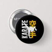 Badge Rond 5 Cm Karate Shirts Arts Martiaux - Filles (Devant & derrière)