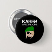 Badge Rond 5 Cm Karen Opérations spéciales (Devant & derrière)