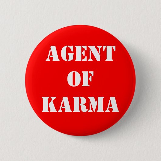 Badge Rond 5 Cm Karma d'Agentof (Devant)