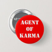Badge Rond 5 Cm Karma d'Agentof (Devant & derrière)