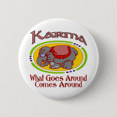 Badge Rond 5 Cm Karma Elephant (Devant)