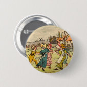 Badge Rond 5 Cm Kate Greenaway ceinture autour du Rosey (Devant & derrière)