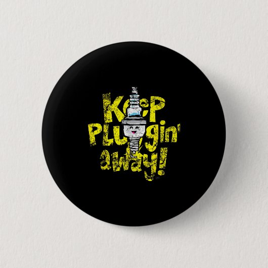 Badge Rond 5 Cm Kawaii Bougie d'allumage Conserver le plug-in de d (Devant)