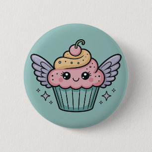 Badge Rond 5 Cm Kawaii Cupcake
