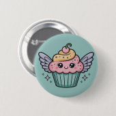 Badge Rond 5 Cm Kawaii Cupcake (Devant & derrière)