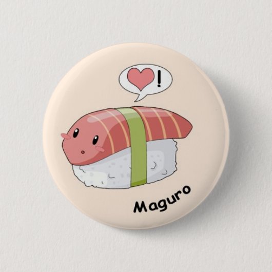 Badge Rond 5 Cm Kawaii de sushi (Devant)