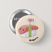 Badge Rond 5 Cm Kawaii de sushi (Devant & derrière)
